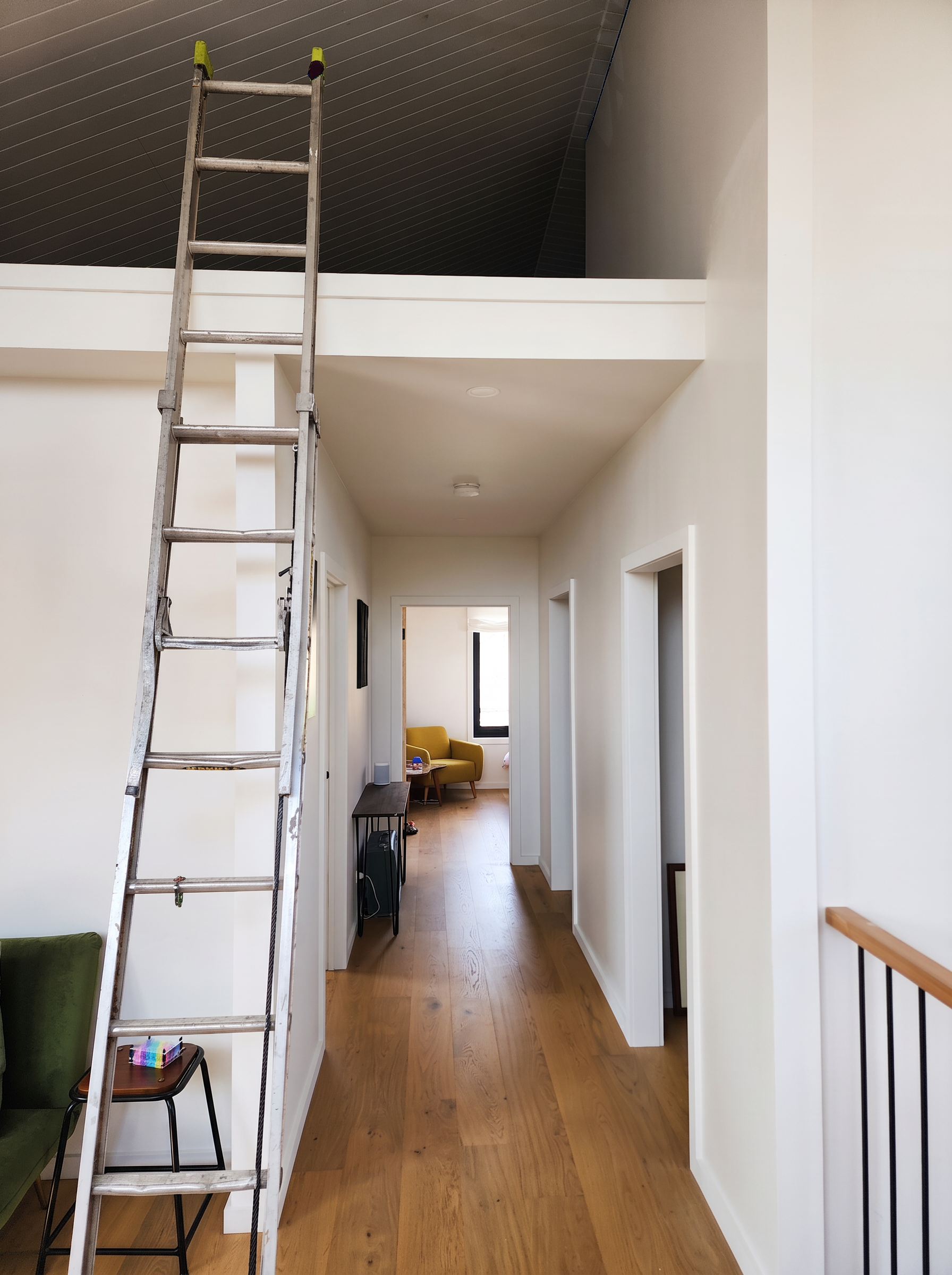 Finished modern hallway after interior painting